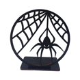 thumbnail image 2 of Halloween Spiders Decorations,Scary Giant Spider Halloween Decorations,Giant Spiders Halloween Decorations Outdoor Indoor ,Circular Spider Shape Halloween Wooden Stage Projection Decoration, 2 of 4
