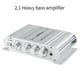 thumbnail image 3 of Car Stereo Amplifier Speaker Hifi Power 2.1 Channel Home Subwoofer Audio Output 12V Audio System, 3 of 5