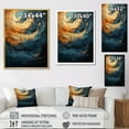 thumbnail image 4 of Designart "Surging In Golden Sapphire III" Abstract Spirals Floater Framed Wall Art Prints, 4 of 5