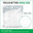 thumbnail image 2 of iPower Heavy Duty Polyester Plant Trellis Netting 5 x 15ft, 2-Pack, White Net, 2 of 7
