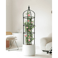 thumbnail image 3 of BAYUELSWU Garden Obelisk Trellis for Climbing Plants Outdoor, 6.2 FT Garden Obelisk Trellis Lightweight Tall Tower Trellis Stand Support for Vines Clematiss Rose Potted Plants, 3 of 8