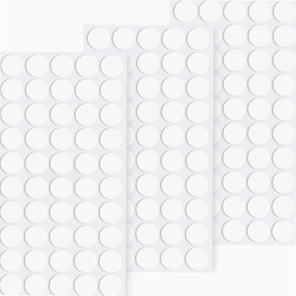 Poster Putty, 150 Pcs 20mm/0.79" Adhesive Sticky Tack, Double Sided Removable Dots, Clear Round Reusable Mounting Stickers Transparent Tacky Circles Glue Tape for Hanging Pictures on Wall