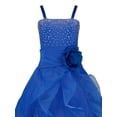 thumbnail image 5 of CHICTRY Kids Girls Organza Tutu Princess Dress Rhinestone Decor Birthday Party Dresses Blue 12, 5 of 6