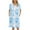 C-Blue, variant on Women's House Dress with Pockets Short Sleeve V Neck Nightgown Pullover Sleepwear Printed Printed Patchwork Housecoat S-2XL