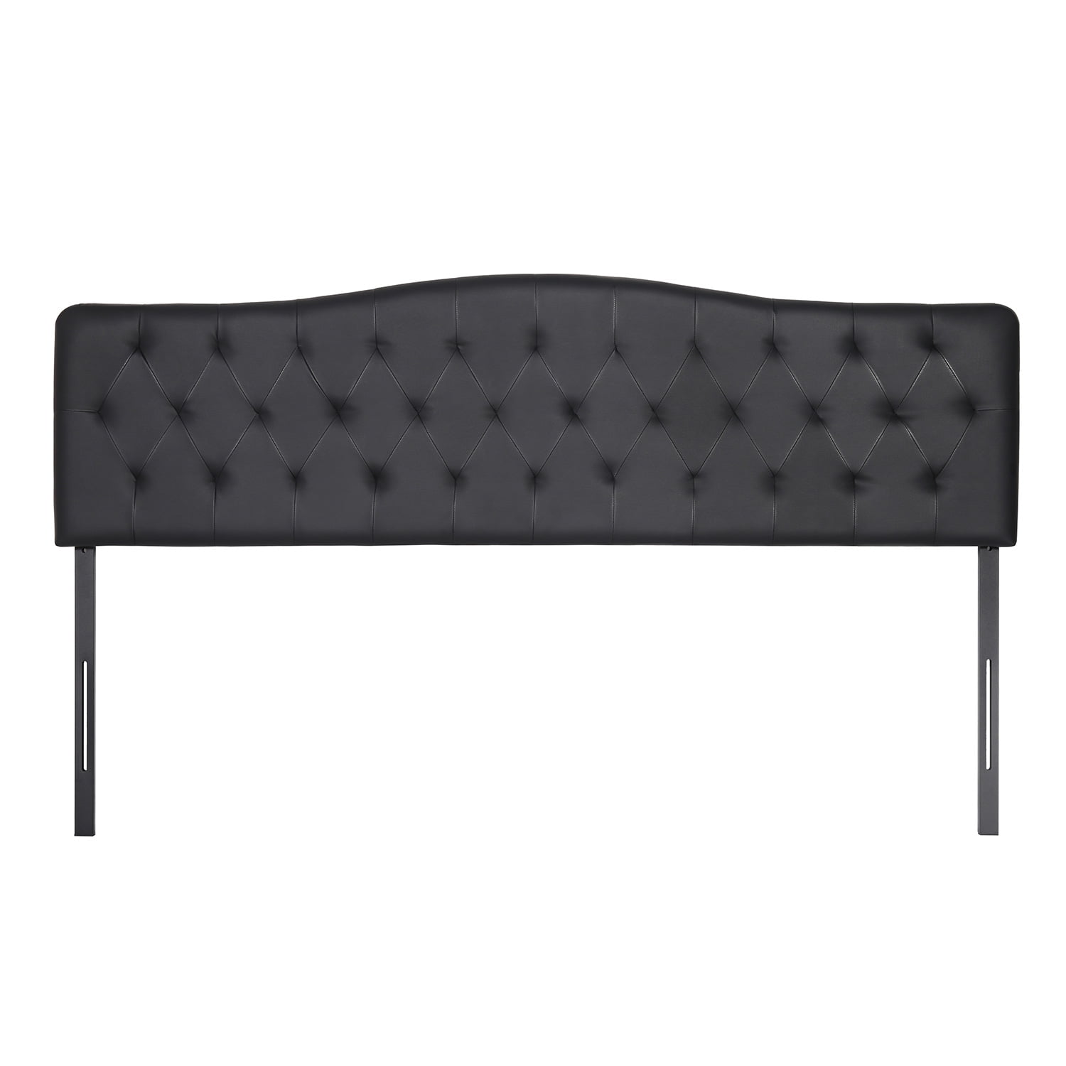 VECELO PU Upholstered Headboard Adjustable Height for King Bed, Black