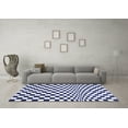 thumbnail image 3 of Ahgly Company Indoor Rectangle Checkered Blue Modern Area Rugs, 8' x 10', 3 of 4