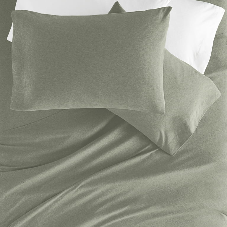 Comfort Canopy Jersey Cotton Queen 4-Piece Sheet Set in Sage photo 3