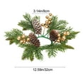 thumbnail image 5 of Christmas Candle Wreath Centerpiece with Pine Cones Berries and Greenery for Table Mantle Holiday Decorations(Green-C), 5 of 6