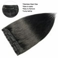 thumbnail image 4 of Benehair Clip In Hair Extensions One Piece 100% Remy Real Human Hair Weft 3/4 Full Head Straight Hair Balck for Women, 4 of 13