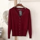 thumbnail image 5 of Casual Woman Cardigan Sweater Autumn Winter Women Solid Color V-neck Long Sleeve Plus Size Knit Sweater Coat Crochet, 5 of 5