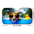 thumbnail image 3 of GZHJMY Car Front Windshield Sunshade UV Heat Protection, Foldable Auto Windshield Sun Visor for Sedan SUV Truck Cute Pomeranian, Car Sunscreen Blocks UV Rays Heat 51x27.5inch Keep Vehicle Cool, 3 of 6