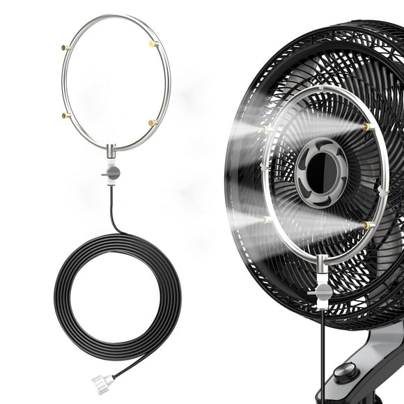 Kit de Nebulización para Ventilador de Acero Inoxidable DR.PREPARE de 16.4 pies con Aro de 10.6"