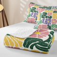 thumbnail image 4 of Homewish Vintage Boho Twin Quilt Set,Purple Pink Daisy Flowers Twin Coverlet Set,2 Pieces, 4 of 7