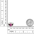 thumbnail image 6 of Gem Stone King 925 Silver and 10K Yellow Gold Pink Created Sapphire and Black Onyx and Lab Grown Diamond Engagement Ring for Women | 1.86 Cttw | Oval 9X7MM | September Birthstone | Size 8, 6 of 6