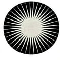 thumbnail image 4 of AVYAY RUGS Traditional Tufted Black Sun Area Rug, 5' Round, 100% NZ Wool, 4 of 4