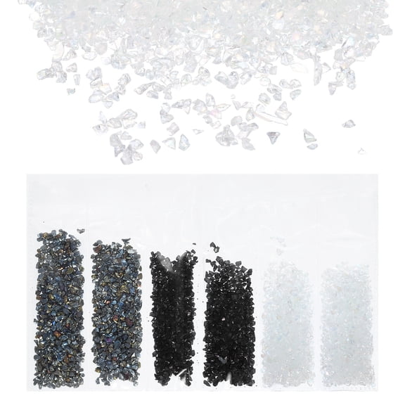 Crushed Glass Chips 1-3mm 3 Colors Irregular Chips for Resin Filler