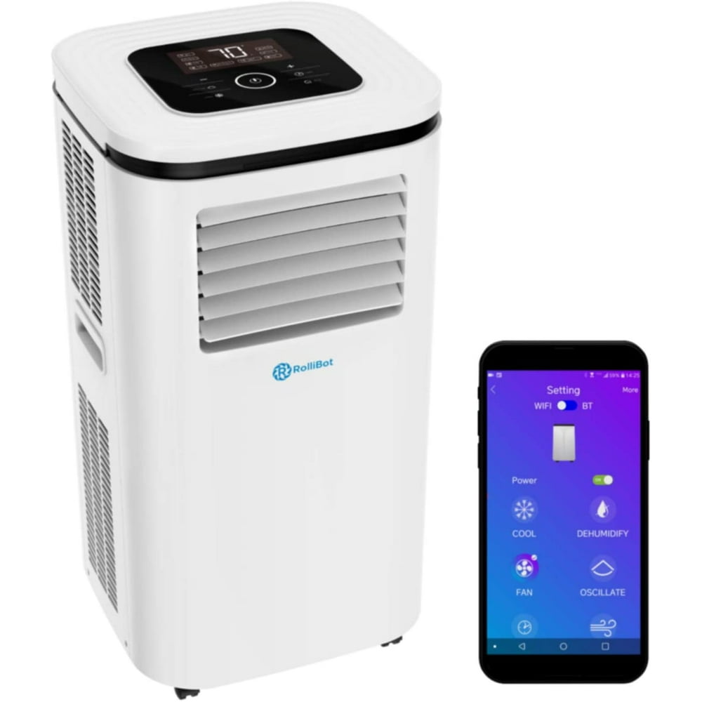 RolliCool 14,000 BTU Portable Air Conditioner App & Voice Control WiFi