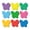 Butterfly, variant on 108 Pcs Flower Cutouts Round Cutouts Assorted Color Paper Die Cut Butterfly Cutouts for Classroom Decoration