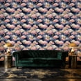 thumbnail image 4 of Dreamy Baroque Peel and Stick Wallpaper Ethereal Night Sky Soft Pink Clouds Golden Stars Wall Mural 23.6in x 9.8ft Self Adhesive Removable Wall Paper Renter Friendly Wallpaper for Girls Kids Bedroom, 4 of 8