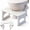 White, variant on Foldable Toilet Stool, 7 Inch Poop Stool for Bathroom, Bamboo Toilet Stool Squat Adult, Collapsible Squatting Potty Stool with Non-Slip Strip - Improve Squatting Posture and Comfort, Wood