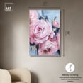 thumbnail image 5 of Pink Flowers With Gold Leaves Beach Life Inspired Pastel Color Canvas Wall Art by Art Remedy, Silver Floater Frame, 30"x45", 5 of 7