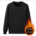 thumbnail image 2 of Sudadera con forro polar para hombre, cuello redondo, estilo coreano grueso, color sólido, capa interior sencilla, otoño e invierno, 2 of 5