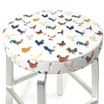 thumbnail image 3 of Gukieu Various Rooster Print Round Chair Cover, Dust-proof and Non-slip Bar Chair Protective Cover, Suitable for Bars, Restaurants, Offices-13 inch, 3 of 7