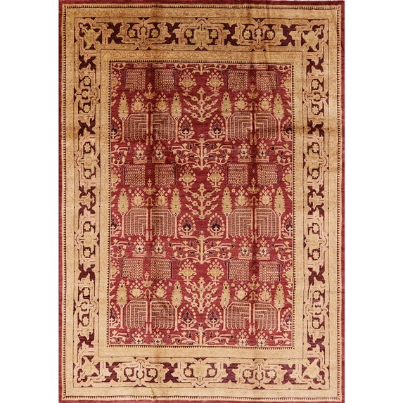 Ahgly Company Machine Washable Indoor Rectangle Industrial Modern Red Area Rugs, 4' x 6'