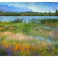 thumbnail image 2 of Vest, Chris 27x26 Gold Ornate Wood Framed with Double Matting Museum Art Print Titled - Lake Near Mesa Verde, 2 of 4