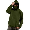 thumbnail image 2 of jobturf Balaclava Hoodie for Men Fall Spring Fashion Hooded Sweatshirt Long Sleeve Going Out Tops Hip Hop Ski Mask Hoodies with Pocket, 2 of 5