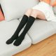 thumbnail image 3 of Calcetines de algodón de estilo japonés para mujer adulta, de longitud media, para otoño e invierno, estilo académico, a rayas, hasta la rodilla, para uniformes de estudiantes, 3 of 5