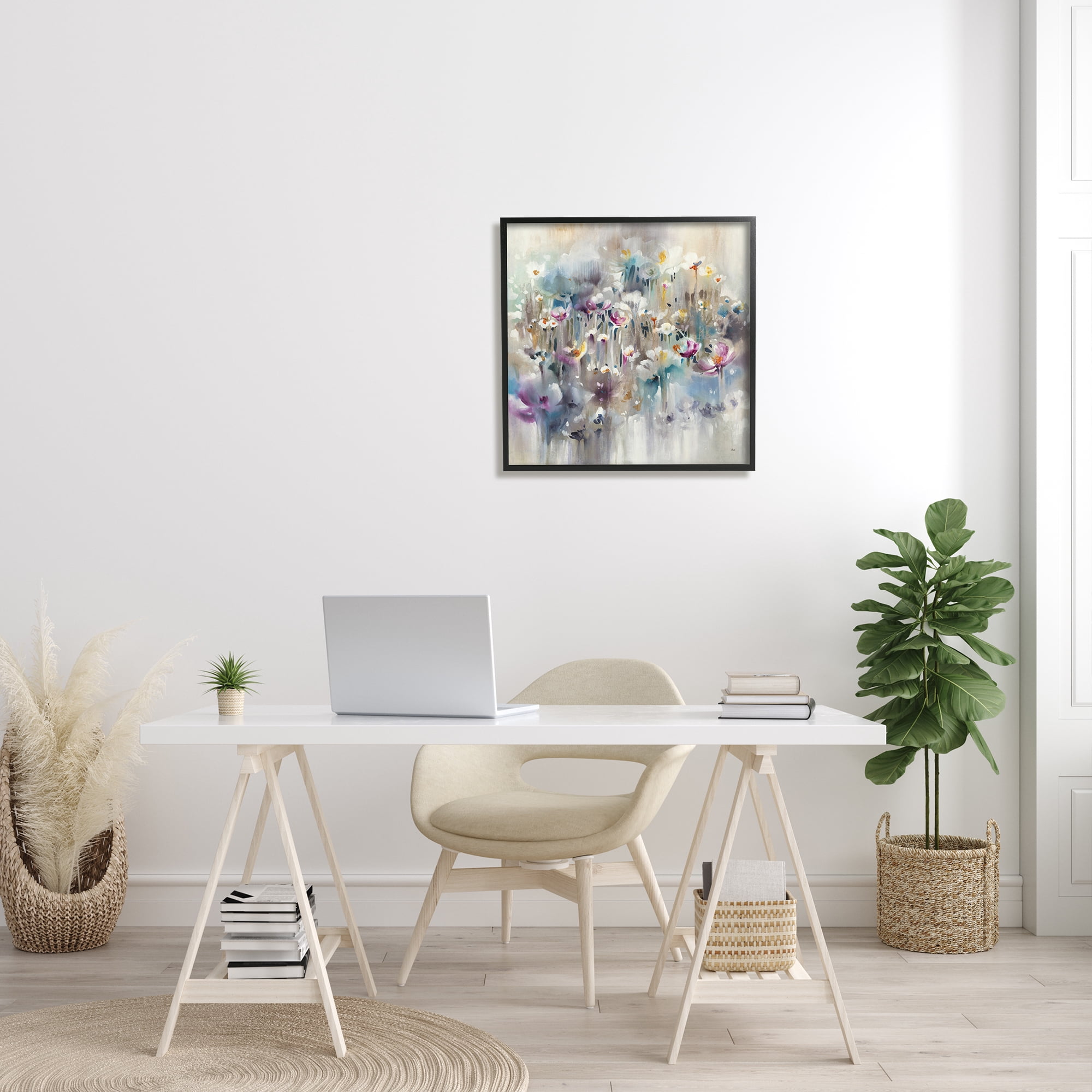 Stupell Industries Soft Rounded Wild Flowers Abstract Floral Field, 24 x 24, Designed by K. Nari
