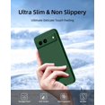 thumbnail image 5 of 3 in 1 for Google Pixel 6A Case, with 2 Pack Screen Protector, with Full Camera Cover Protection，Liquid Silicone Slim Shockproof Protective Phone Case [Microfiber Lining] (Alpine Green), 5 of 6