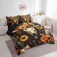 thumbnail image 3 of Manfei Vintage Bull Skull 7 Pieces Bedding Comforter Set,Retro Rustic Flower Full Bedding Set,Desert Plant Cactus Fitted Sheet Flat Sheet For Boys Girls,Microfiber Bedroom Decor Reversible, 3 of 8