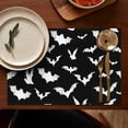 thumbnail image 5 of Halloween Bat Pattern Summer Placemats Table Placemats Set Of 4-Linen Kitchen Washable Placemats Table Mats 11.8"x17.7" Non-Slip Heat Resistant, 5 of 6