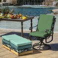 thumbnail image 5 of ARDEN Outdoor Dining Chair Cushion 20 x 20, Water Repellent, Fade Resistant 20 x 20, Moss Green Leala, 5 of 12