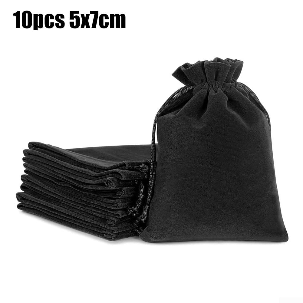 10Pcs Velvet Jewelry Drawstring Wedding Gift Bag Favour Candy Pouches Bags 