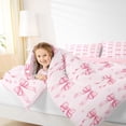 thumbnail image 3 of Manfei Kawaii Stars Bow Knot Twin Bedding Sets 7-Piece for Kids Teens,Girls Women Cute Ribbon Bow Tie Bedding Comforter Set,Pink Reversible,Ultra Soft Home Decor, 3 of 7