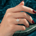 thumbnail image 6 of vylahjewellery Oval Moissanite Solitaire Ring, Engagement Ring for Women, Pave Setting Solitaire Rings, Hidden Halo Ring, 6 of 7
