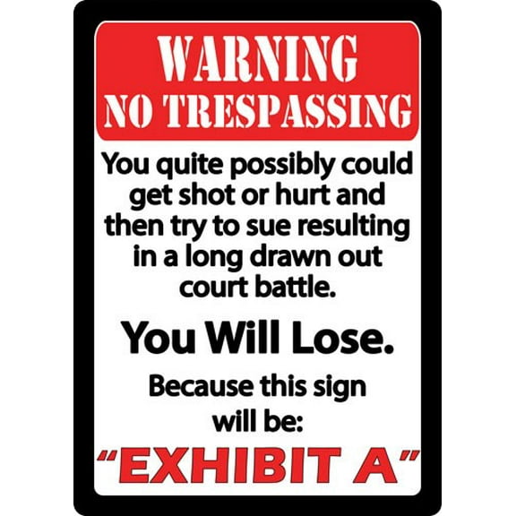 12X17 Rivers Edge New Exhibit A Durable Weatherproof Embossed Tin Sign