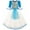 Blue, variant on Girls Dress Snow White Princess Cartoon Mermaid Party Costume Ball 3