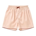 thumbnail image 5 of Amidoa Solid Color Girl Shorts Elastic Waist Cotton Casual Summer Shorts,Beige,13-14Years, 5 of 7