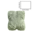 thumbnail image 3 of weibbin Plush Fleece Sofa Throw Blanket for Nap Lounge Bedroom All Season Use 28x40in Green, 3 of 6