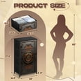 thumbnail image 3 of Metal Dresser for Bedroom with 4 Storage Drawers Steampunk Vault Door Brass Gears Panels Industrial Mechanical Style Dressers Chest of Drawers Steel Framed Fabric Closet Organizers for Dorm Entryway, 3 of 8