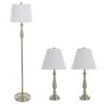 thumbnail image 1 of Lavish Home M100002 Lampes de Table & Lampadaire en Acier Brossé Traditionnel - Lot de 3, 1 of 1