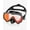 Black-Orange, variant on Swimming goggles with nose mask, anti fog transparent diving goggles, wide-angle view without blur, suitable for both men and women