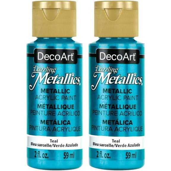 2-PACK - Deco Art Dazzling Metallics Acrylic Paint 2oz - Teal