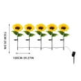 thumbnail image 3 of 5 Pack Solar Sunflower Light, Single Head Vivid Sunflower Waterproof Solar Auto Light Up, LED Lamp for Patio Yard Walkway Wedding Party Night Decoration, 3 of 9