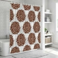 thumbnail image 6 of Brown Dahlia Shower Curtain, Waterproof Shower Curtains for Bathroom, Vintage Abstract Grey Flowers Floral Washable Fabric Bathtub Curtain Set Bath Decor with 12 Hooks 72"x78", 6 of 8