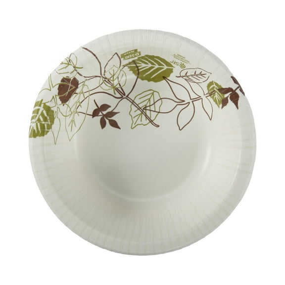 Dixie® Ultra Pathways Heavyweight Paper Bowls, 20 Oz, Burgundy/Green, Carton Of 500 Bowls